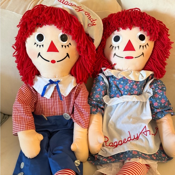 and Andy Plush Dolls - Red and Blue